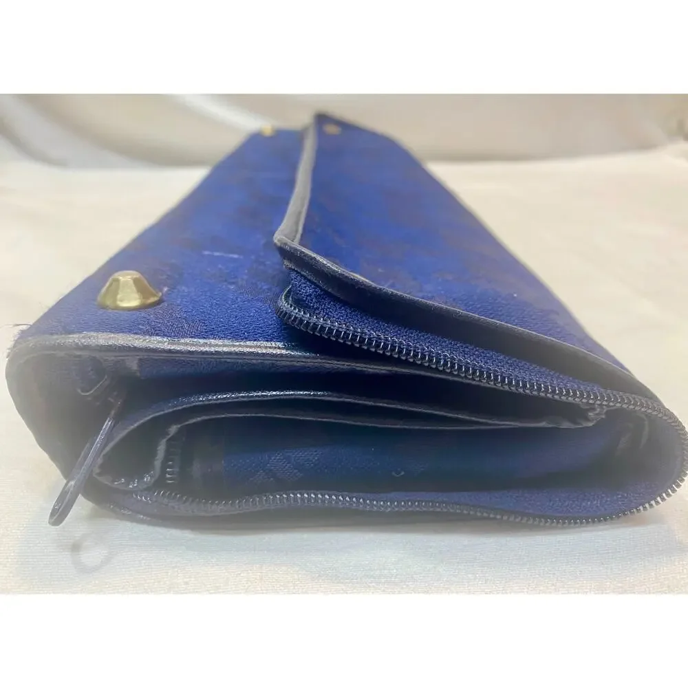 VTG Air France Carry On Luggage Collapsible Suitcase Navy